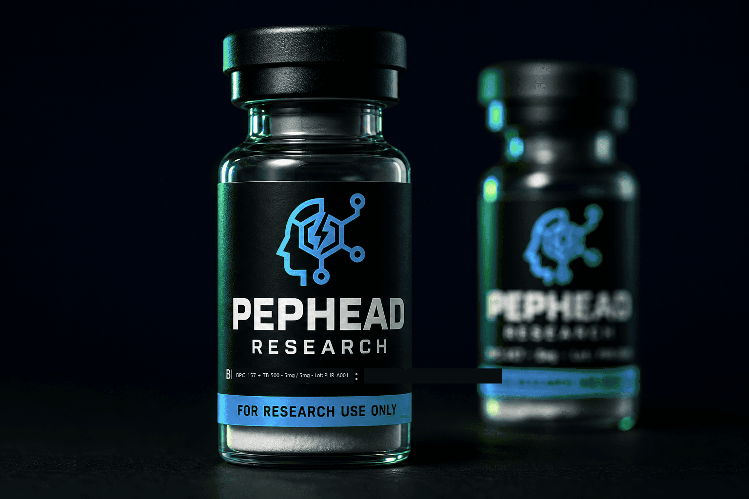 BPC / TB — Pephead Research labeled lyophilized research vial